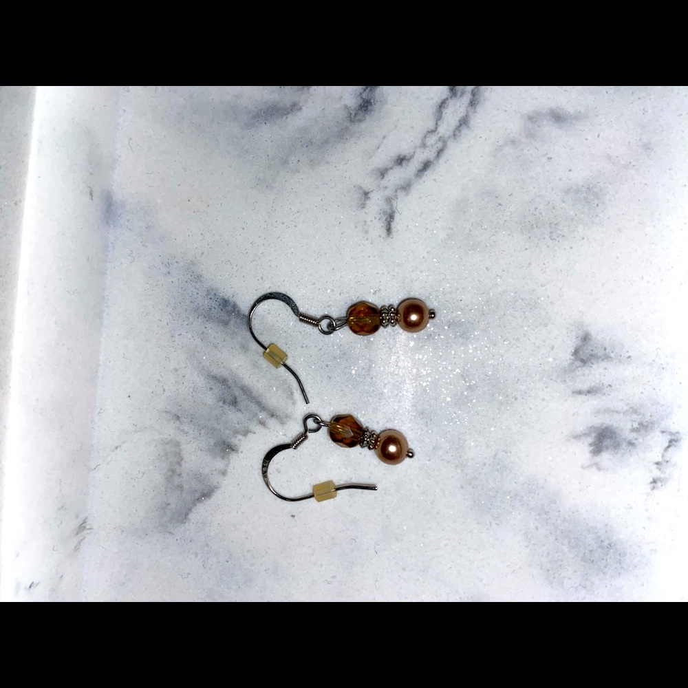 Tan earrings